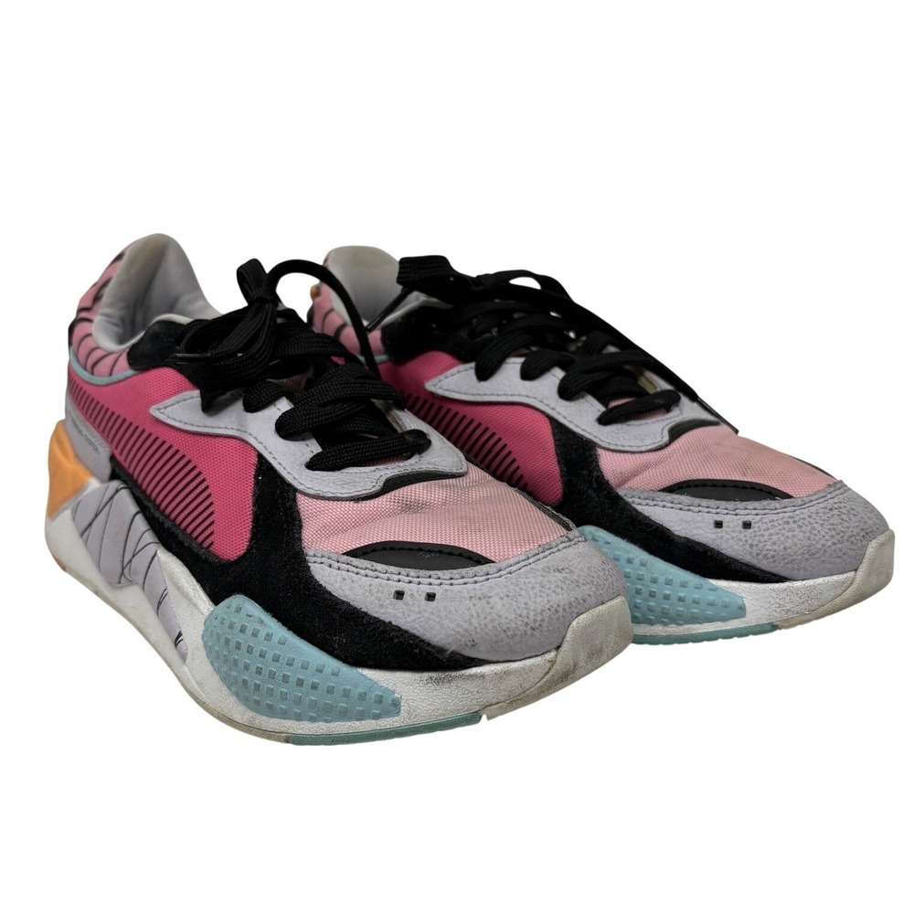Puma RS-X Reinvention Pink Black Blue Sneakers 6.5 Womens Multi Color‎ Retro